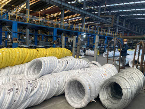Galvanized wire production workshop