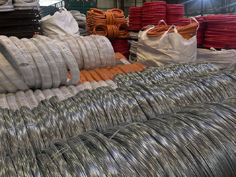 Produced galvanized wire