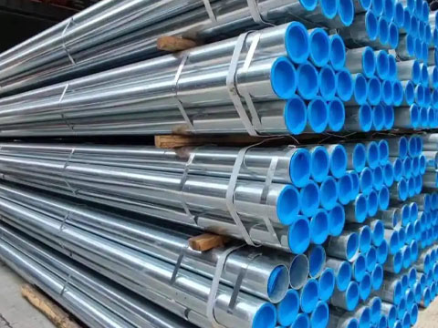 Produced galvanized steel pipes
