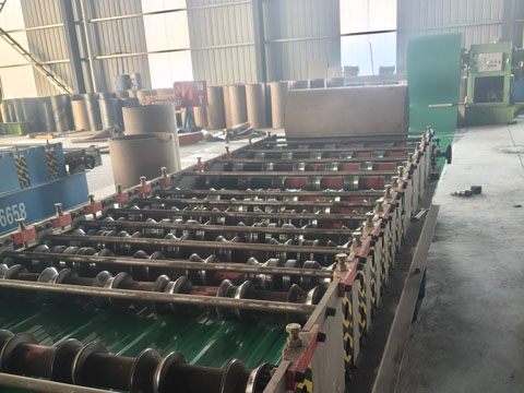 The steel coil is ready to be pressed.