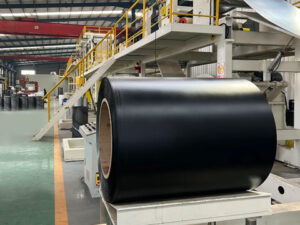 Black powder coated steel coils production completed