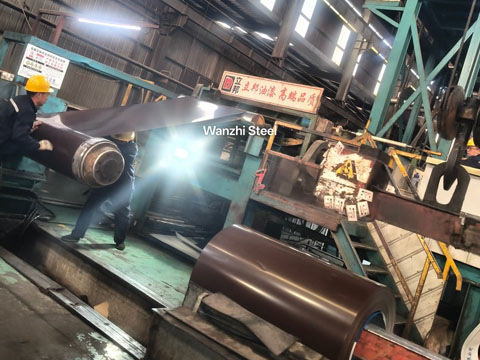 Pre-coated steel coil production workshop