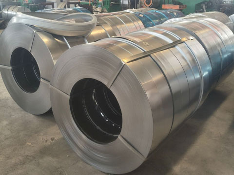 Produced galvanized steel strip