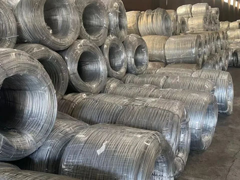 Produced galvanized wire