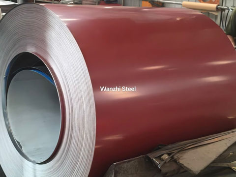 Production of red PVDF steel coils completed.
