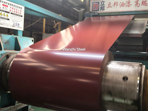 Red steel coils are currently in production