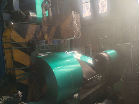 Green aluminum-zinc steel coils produced