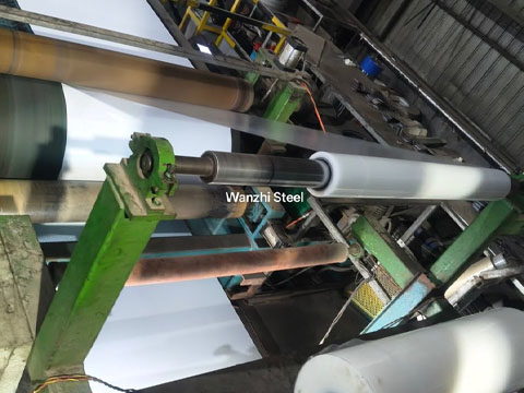 Ral9003ppgi steel coils are now being coated with PVC film