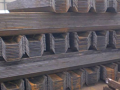 Completed sheet piles