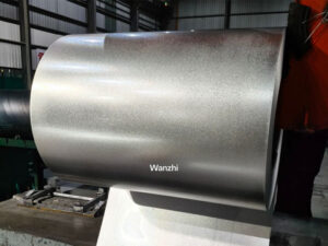 Finished aluminum-zinc coated steel coils