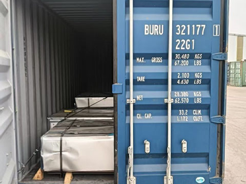 Image of loading into a container