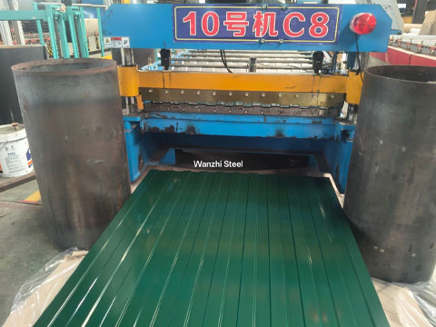Ral 6005 C8 corrugated steel sheet
