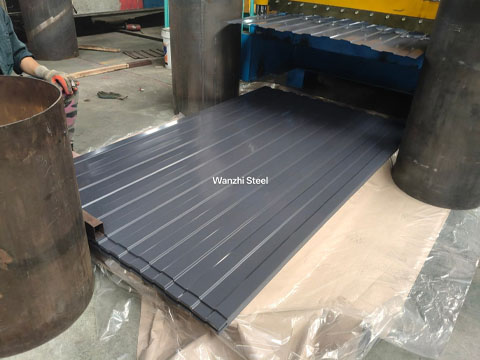Ral 7024 C8 corrugated steel sheet