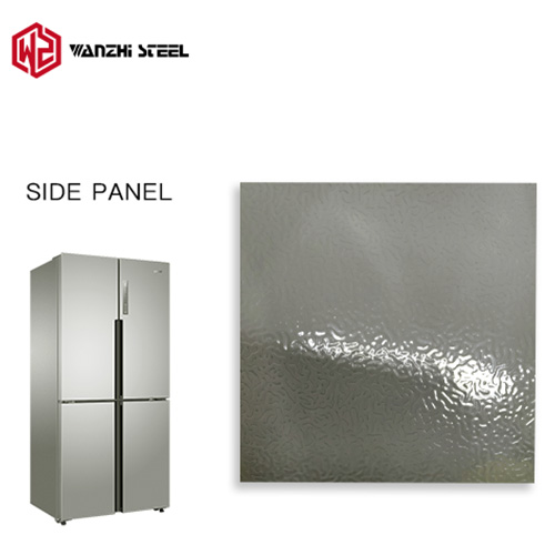 Gray orange peel textured steel plate