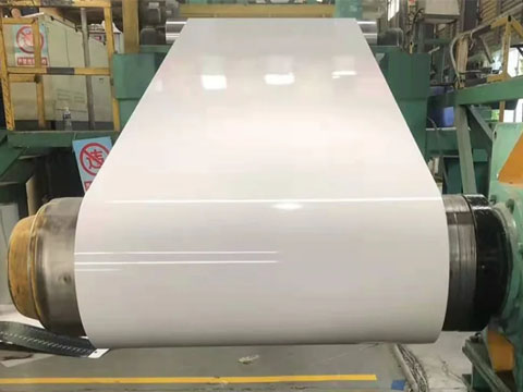White aluminum coil production in progress