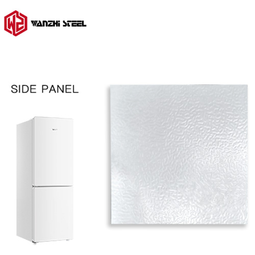 White orange peel textured steel plate