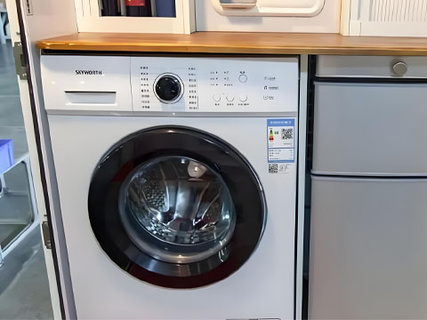 White steel plate washing machine