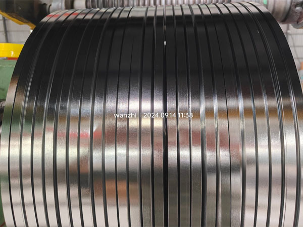 Galvanized steel coil slitting completed