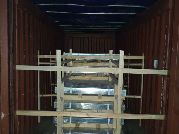 Loaded into container