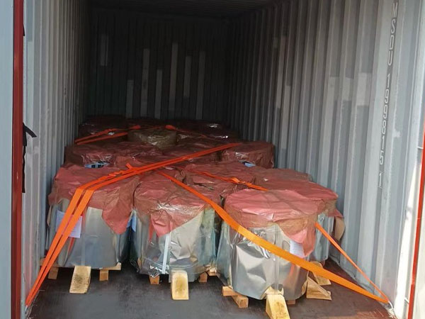 Loaded into container
