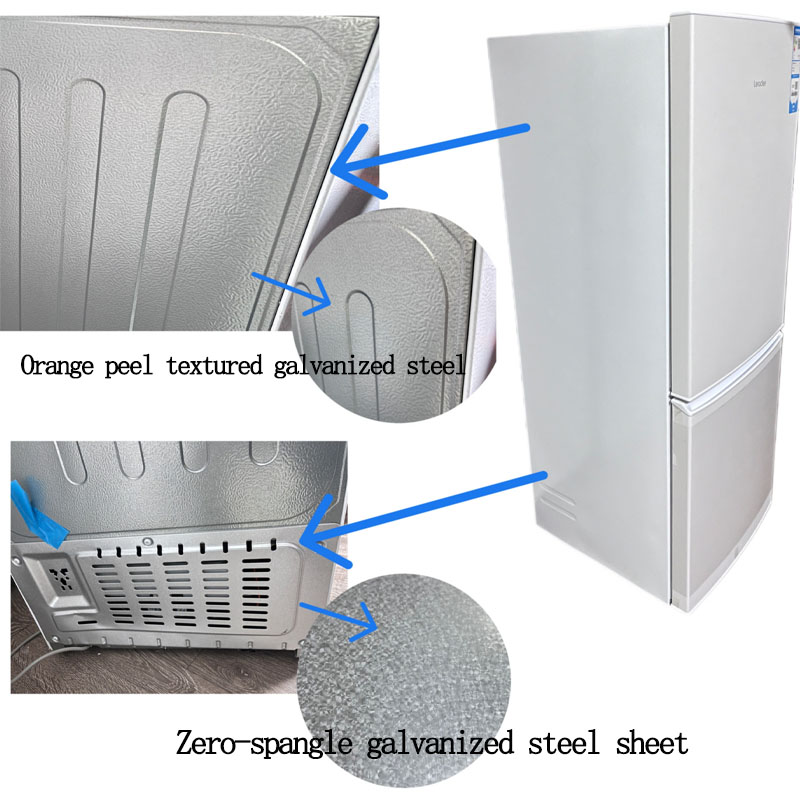 Refrigerator made of galvanized steel