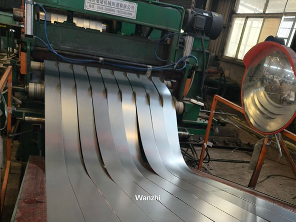Slitting steel coil production line