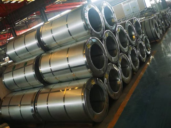The produced galvanized steel coils are packaged