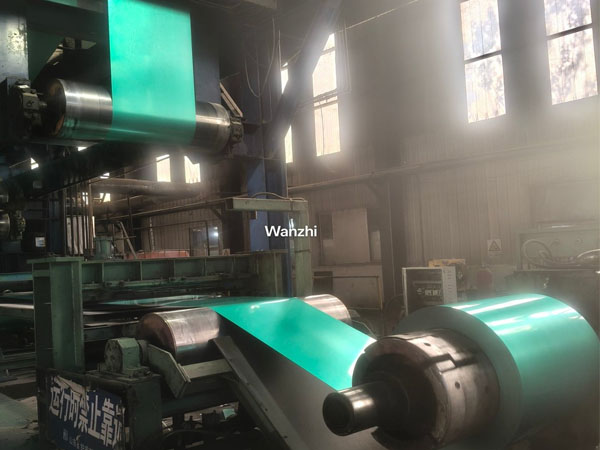 Green PPGL steel coil production