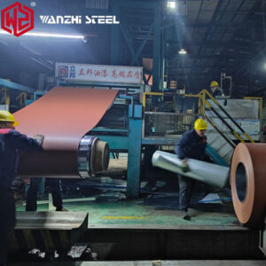 Matte steel coil production