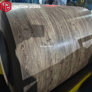 Wood grain steel coil