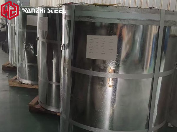 Galvanized steel coils after packaging