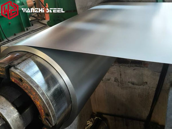 Galvanized steel coils in production
